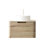 Meuble-lavabo mural de 24 po pour salle de bain, armoire en contreplaqué, lavabo rond en céramique blanche exquise, pierre romaine frittée, meuble-lavabo à fermeture en douceur 24 po, armoire de couleur chêne