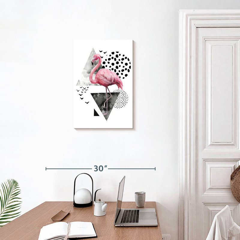 Brampt Modern Flamingo, 24" H x 16" W