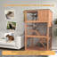 Enceinte d'extérieur pour chat, cage pour chat avec roues et hamac Catio, cage pour chat