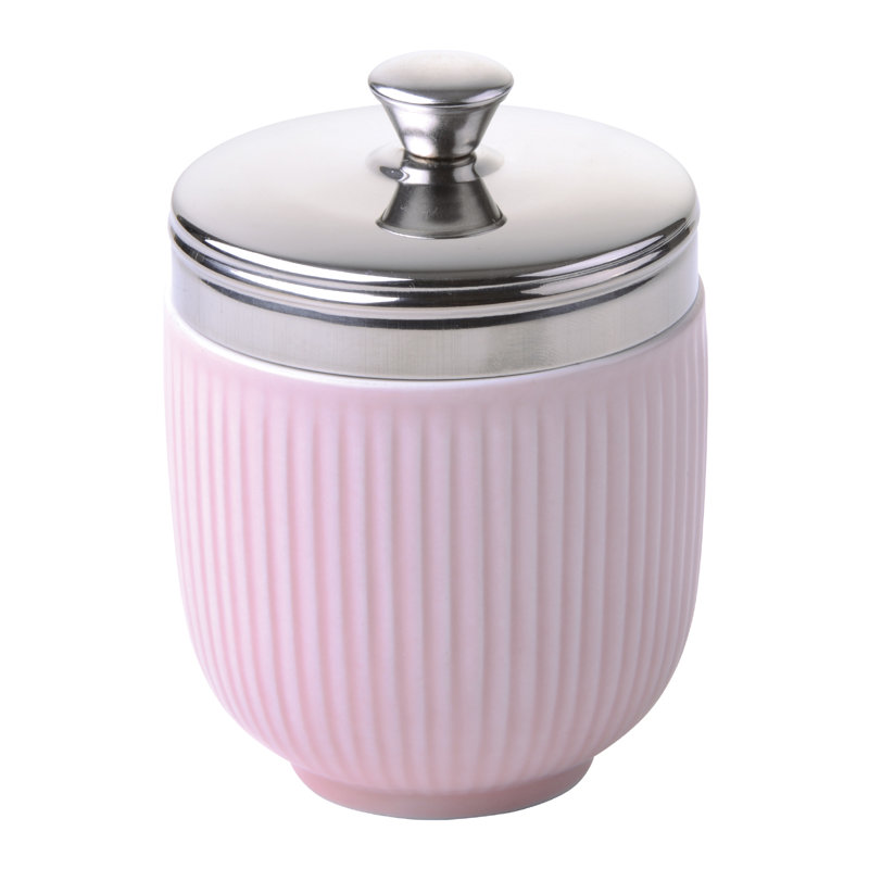 Egg Coddler, Fluted Pink