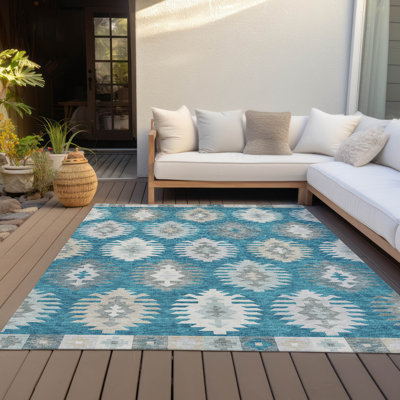 Chayden Washable Southwestern Indoor / Outdoor Rug