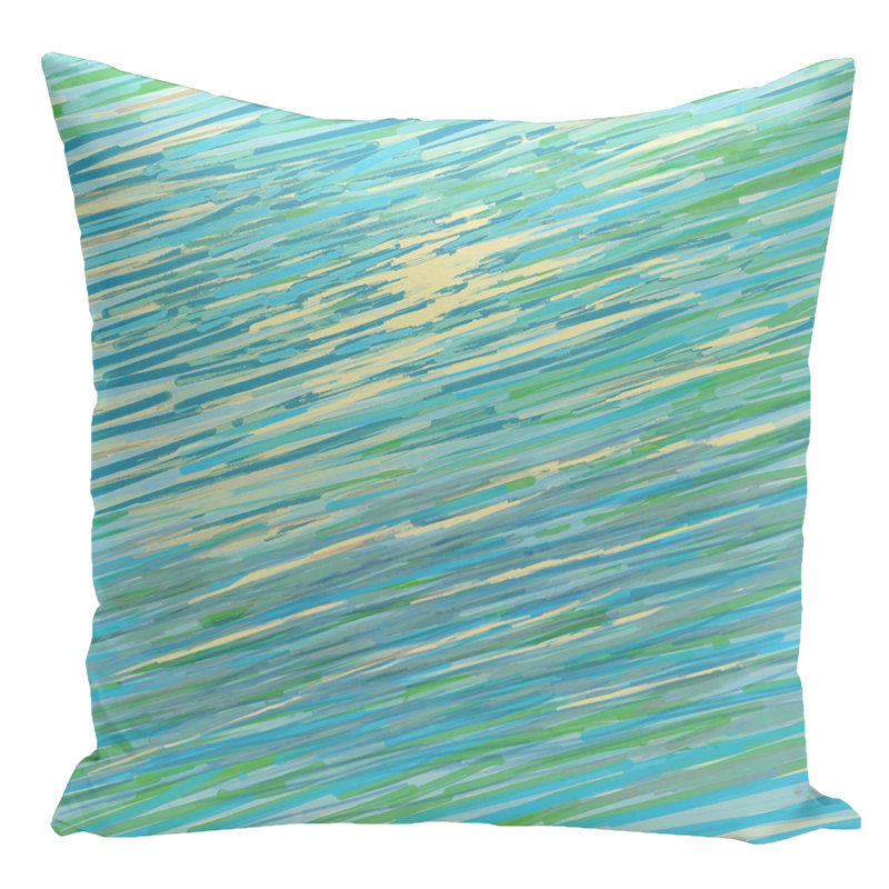 Abstract Reversible Throw Pillow, 20" H x 20" W, Warm
