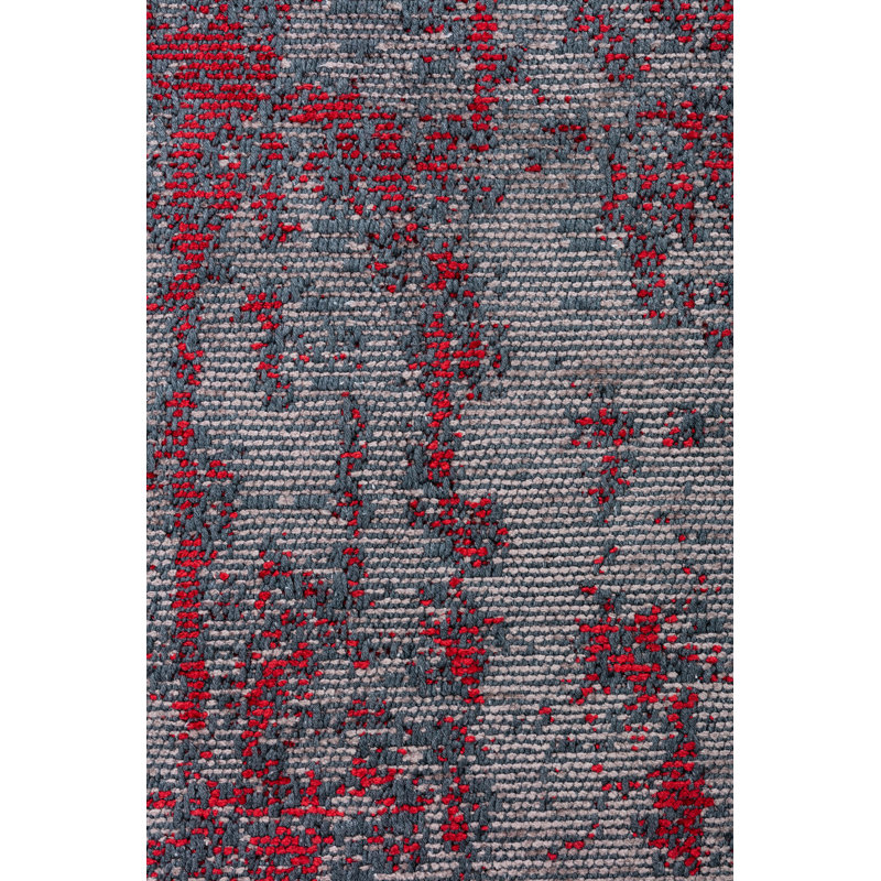 Rapture Gray/Red Luxury Area Rug, Rectangle 7'10" x 11'2"