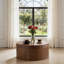 Table basse ronde et moderne avec rangement, table d'appoint décorative pour salon-2139073880