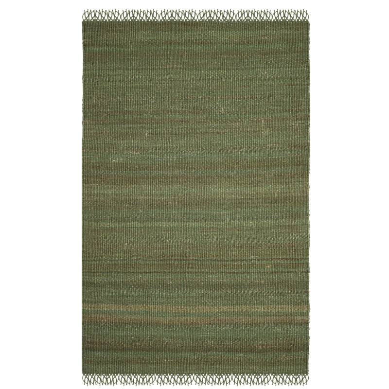 Fitzwater Handwoven Natural Jute Striped Area Rug, Rectangle 2 pi 6 po x 4 pi