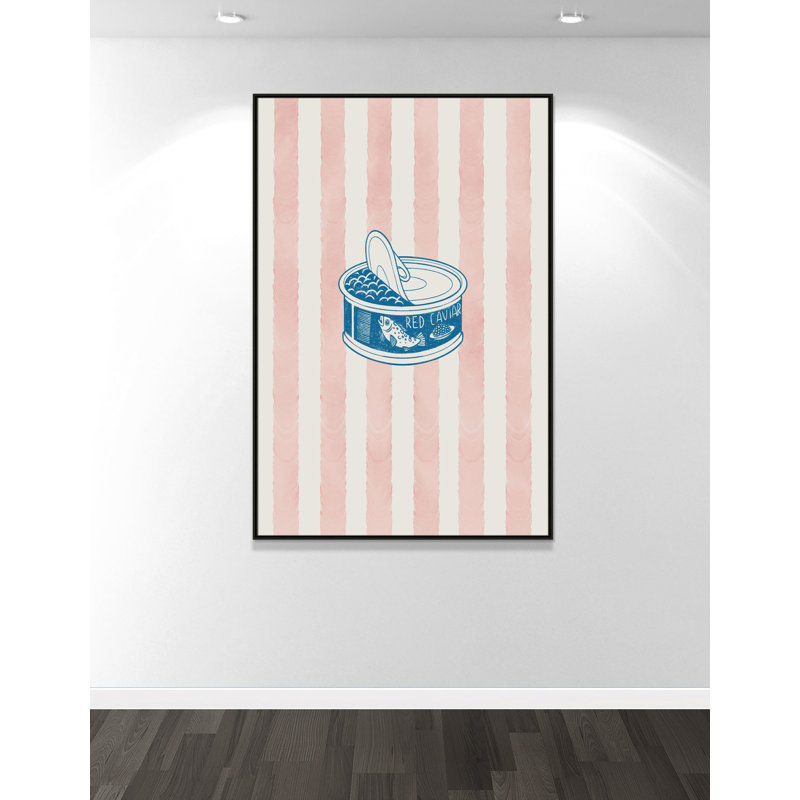 Red Caviar Print by Marcus Prime, Framed Canvas, 41.5'' W x 61.5'' H, Espresso Floater