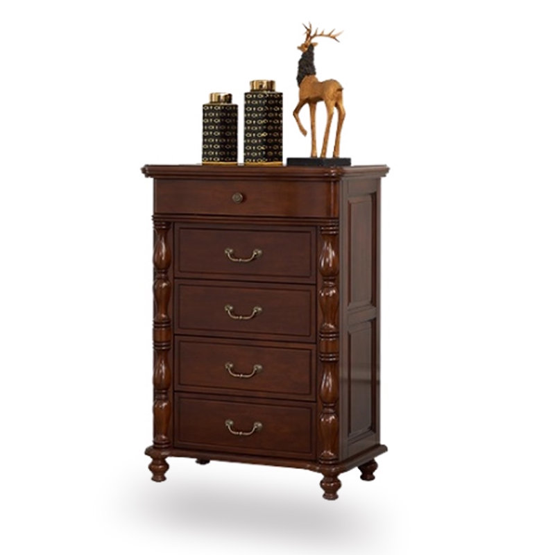 Commodes et commodes rectangulaires en bois massif brun noisette