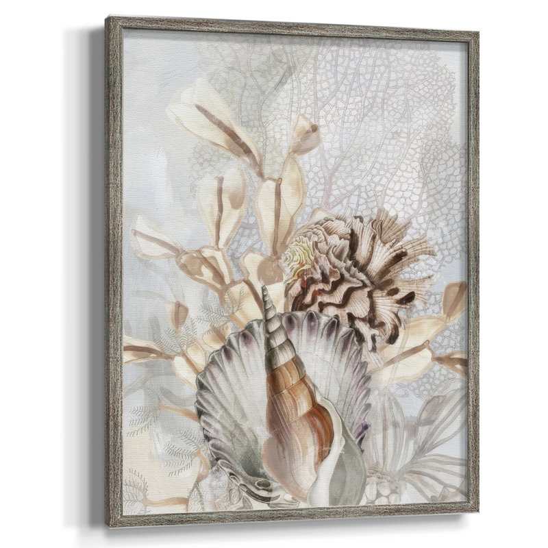 «Ocean Whisper I», reproduction encadrée - bois massif, H 21 po x l 17 po