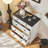 Farmhouse 5 Drawer Dresser For Bedroom, 33.2" Tall Small Dressers & Chest Of Drawers, Rustic Wood Dresser With Metal Handle, Storage Organizer Closet For Living Room, Hallway, Entryway-598933853