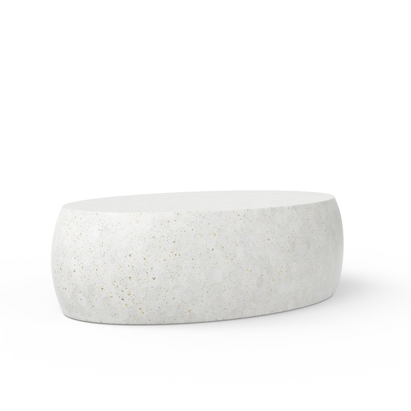 Kinsley Single Coffee Table, Ivory Terrazo