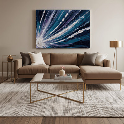 Art mural sur toile bleu