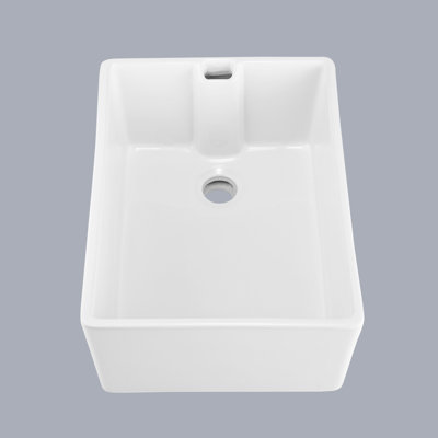 White Ceramic Single Bowl Kitchen Sink 23.6"X18" - , Scratch & Stain , Smooth, Easy To Scrub Clean 23.6" L X 18" W Bowl, Scratch-, Stain-, Up Messes, In