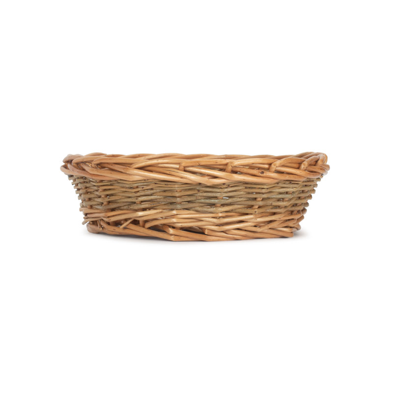Felstead Wicker Tray Storage Basket, 8cm H x 25cm W x 25cm D