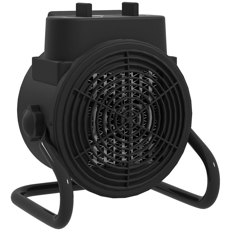HOMCOM 1000 Watt 6824.28 BTU Electric Tower Space Heater with Adjustable Thermostat, Black