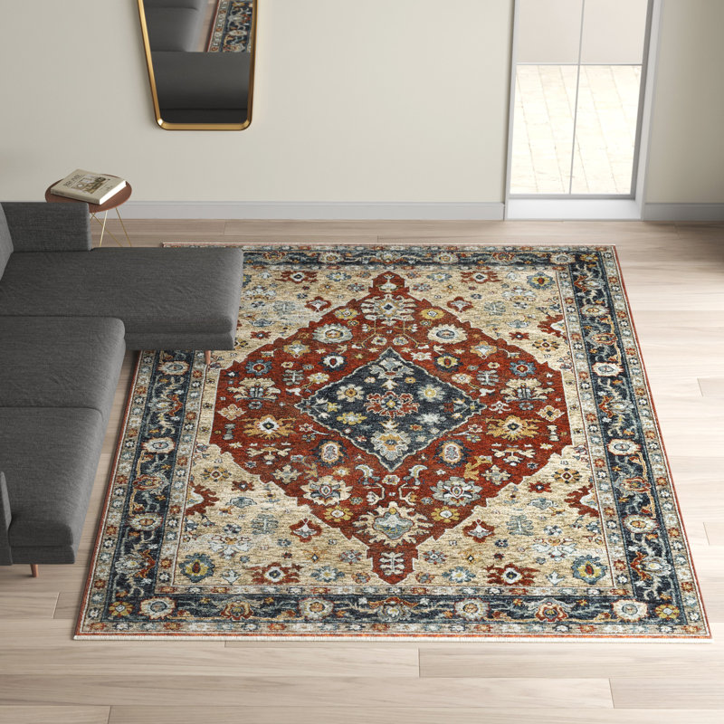 Hovis Oriental Indoor Rug, Rectangle 9'10" x 12'10"