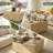 Lift Top Coffee Table With Storage For Living Room, Fluted Mid Century Modern Coffee Tables With Flip-up Lids, 31.5" Square Rustic Wood Center Table With Hidden Compartment , Natural-2050152878