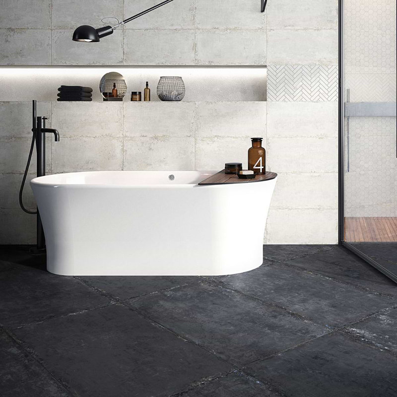 Portrait 24X48 Matte Porcelain Tile, Black Gold