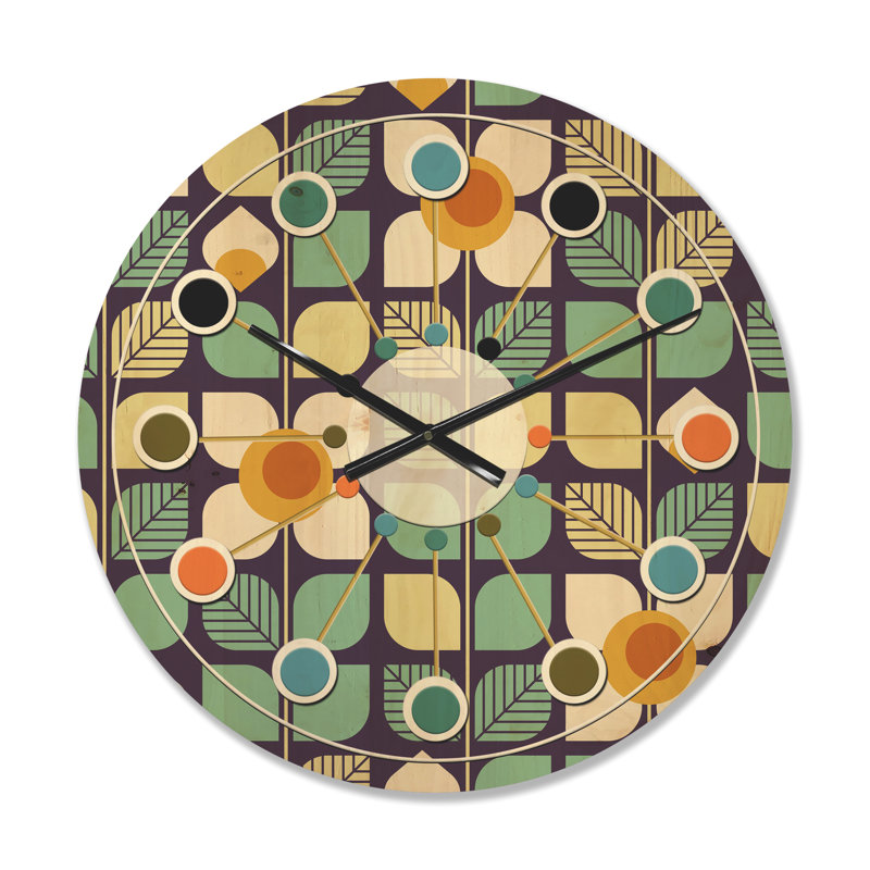 Horloge murale Botanical Design III, Petit