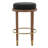 Modern Upholstered Bar Stool Without Backrest With Gold Ring Stirrups-108352743