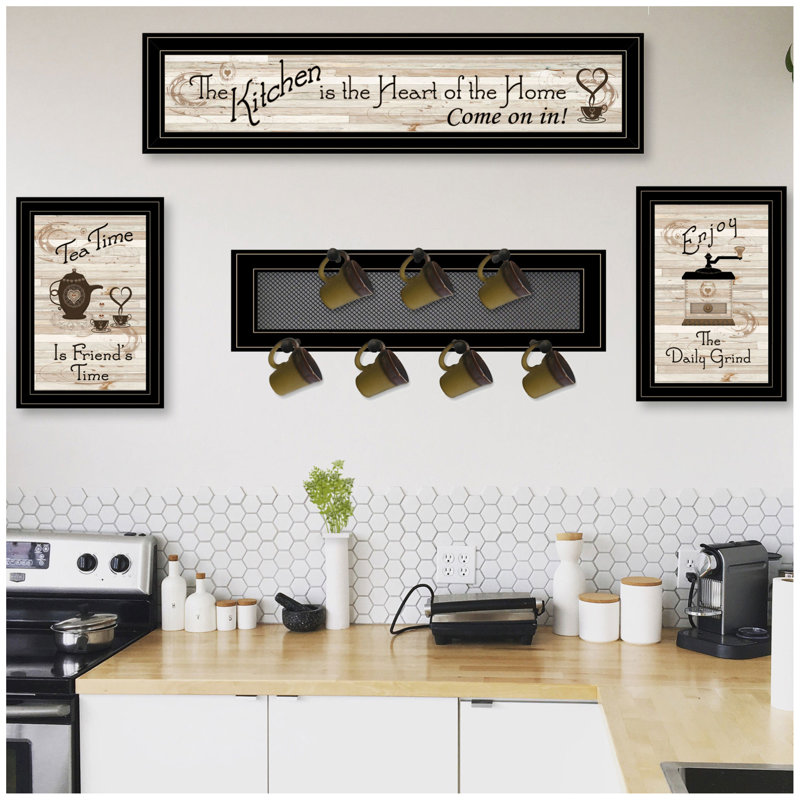 "Kitchen Collection IV" 4-Piece Vignette With 1-(7Pegs) Mug Rack