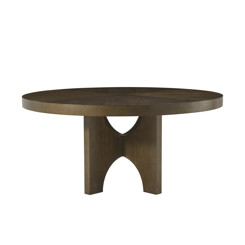 Ash Round Solid Wood Dining Table, Earth