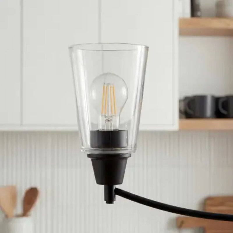 Kaminsky Chandelier, Clear, Matte Black