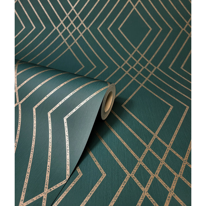 Papier peint Shard Trellis, Vert