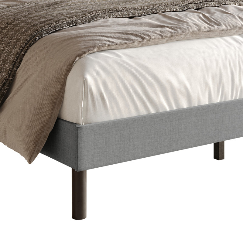 Haines Full Upholstered Panel Bed, Gray, King 