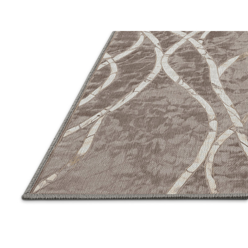 Machine Washable Gray Area Rug, Rectangle 8' x 10'