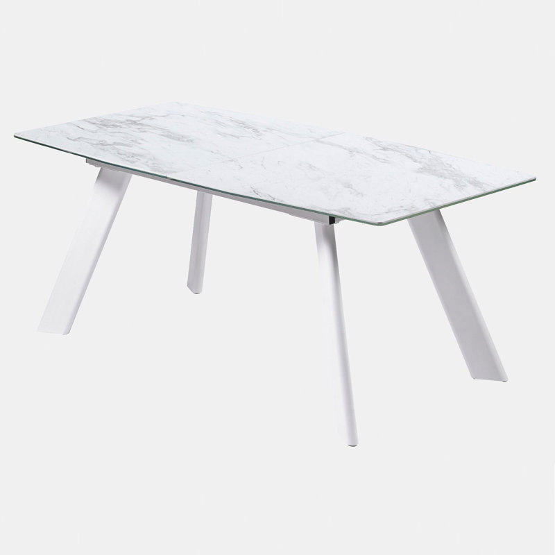Extendable Metal Base Dining Table