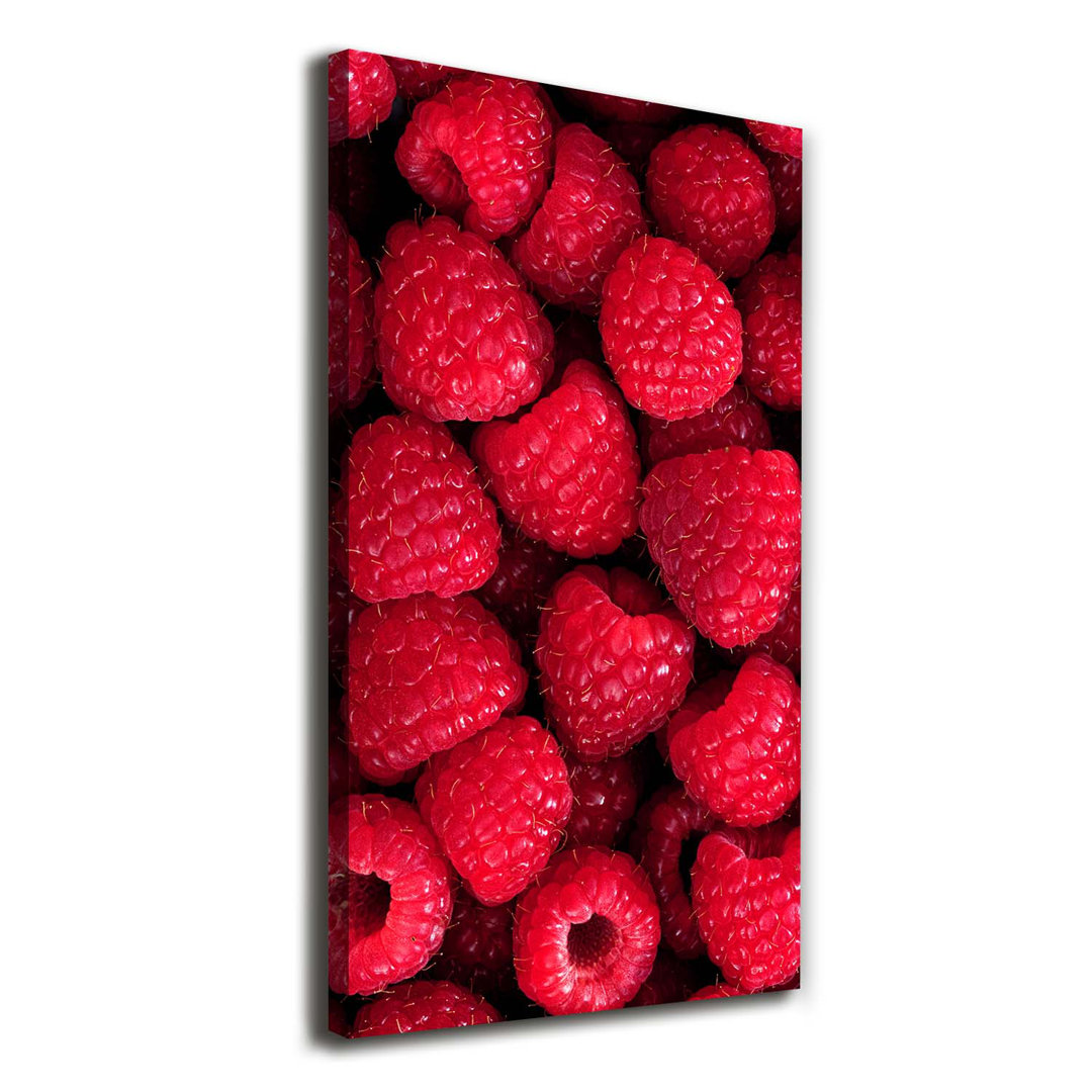 Himbeeren - Kunstdruck auf Segeltuch