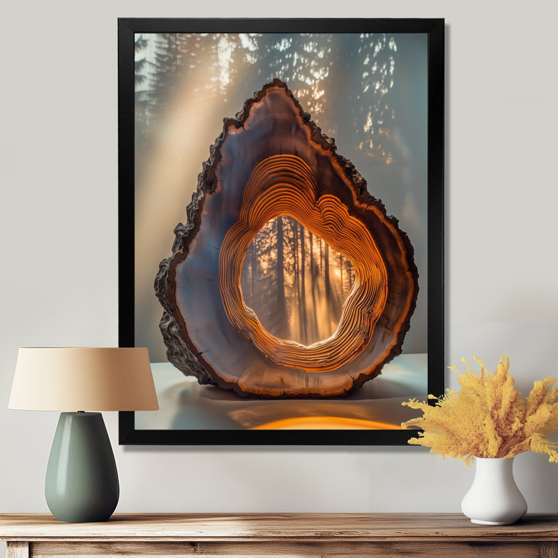 Georgella - Paysages, art mural, salon, H 32 po x l 16 po, Noir, noir, noir, noir, Reproduction encadrée sans passe-partout