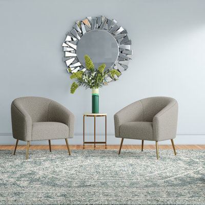 Audwin 27.5" W Polyester Barrel Chair