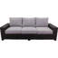 37.4'' Wide Aluminum Patio Sofa with Cushions
