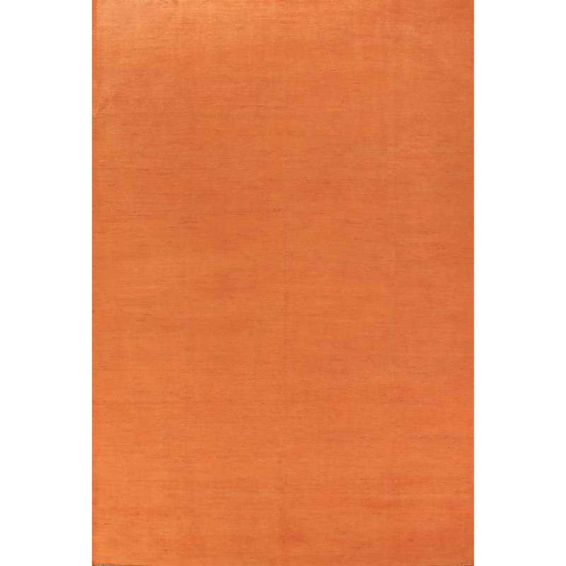 Tapis orange Gabbeh moderne 7 x 10