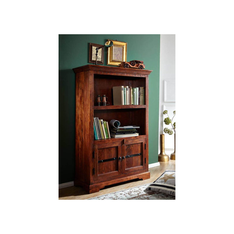 Oxford 148cm H x 98cm W Solid Wood Standard Bookcase, Nougat
