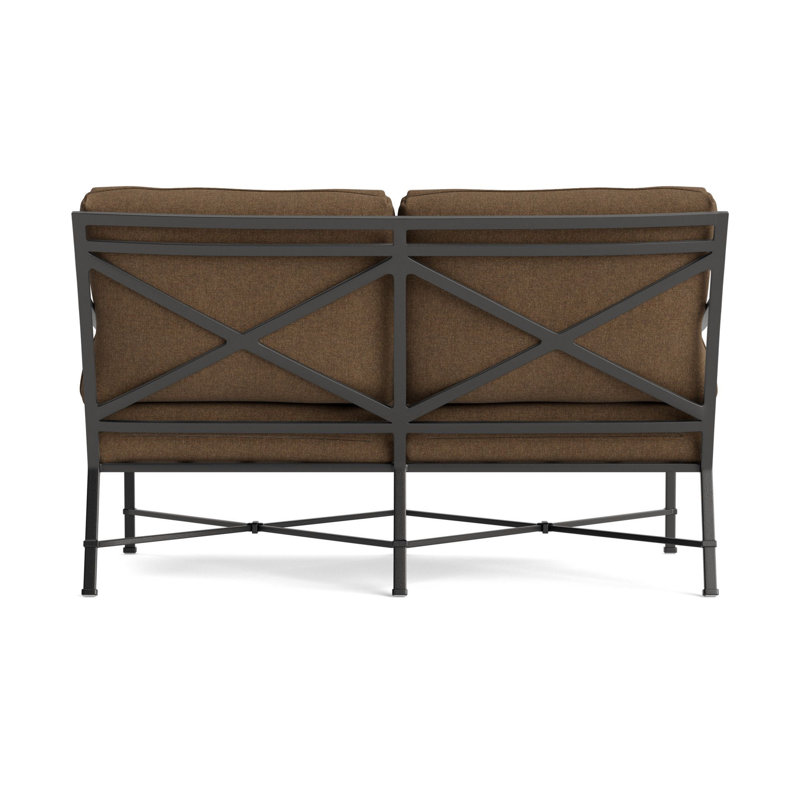 Venetian Outdoor 2 - Seat Loveseat, Fusion Moccasian, Textured Pewter