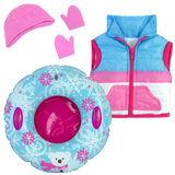 Doll Winter Vest, Hat, Mittens, and Winter Inner Tube Set