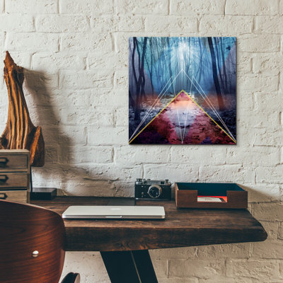 Art mural en verre Red Barrel Studio® «Forest Mount» par Mark Ashkenazi, ACR-47437