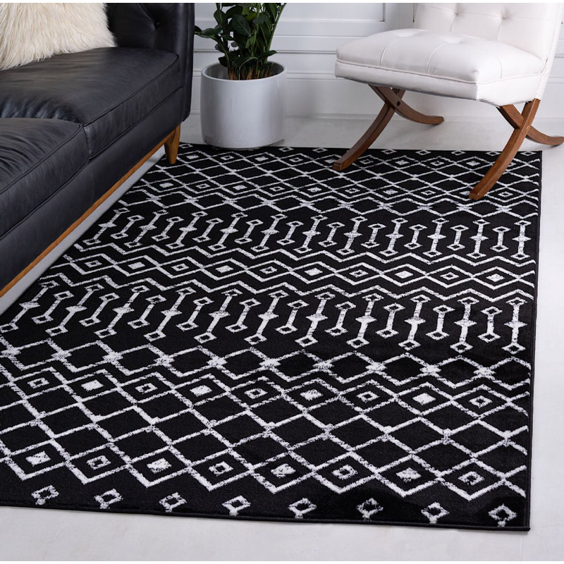 Tapis contemporain de couleur Aemtenan, Rectangle 8 pi x 10 pi