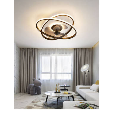 PINNKL Deckenventilator Leise Schlafzimmer, Beleuchtungszeitpunkt 6  Geschwindigkeiten, für Kleine Räume im Schlafzimmer und Zuhause (Size : E  50cm/19.7in) : : Beleuchtung