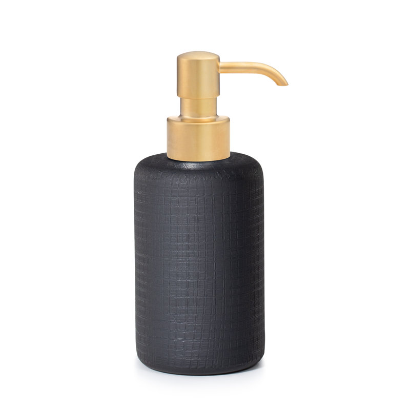 Distributeur de savon Cambric Gold, Noir / or satiné