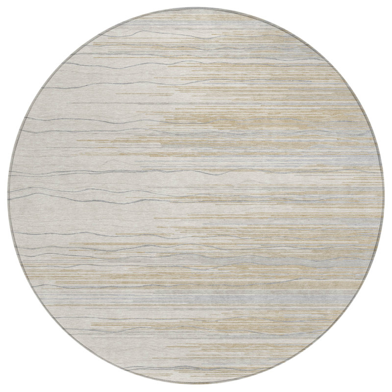 Ayra Linen Washable Indoor-Outdoor Rug - , 2'6" x 3'10"