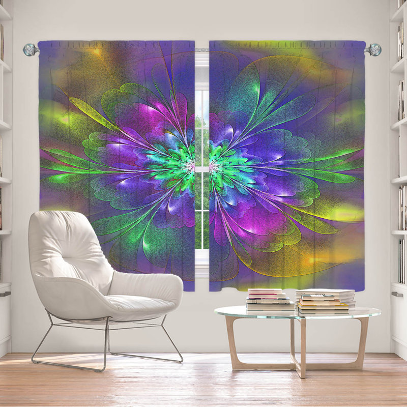 La paire de rideaux obscurcissants en polyester Gopi filtre la plupart des rideaux de lumière, L 40 po x L 61 po