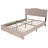 Upholstered Linen Standard Bed with Drawers-998832102