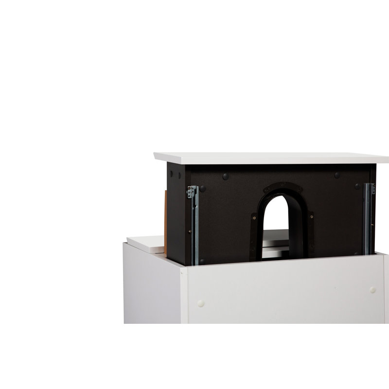 24" Glossy White Wall-Mounted Bathroom Vanity with Resin Sink