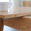 Table de salle à manger de coin en chêne naturel naturel 1,2-1,6 m télescopique 6 à 8 personnes