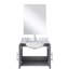 Meuble-lavabo gris foncé 18 po Miroir et robinet - Grattoir - Comptoir de 24 po, miroir et finition attrayante-116922167