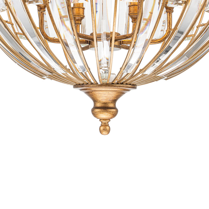 Lustre ajouré en cristal 6 lumières