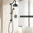 8" Rainfall And Handheld Shower In Matte Black With Sleek Design Look-126353116